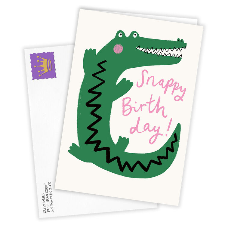 Hallmark Snappy Crocodile Funny Custom Birthday Card