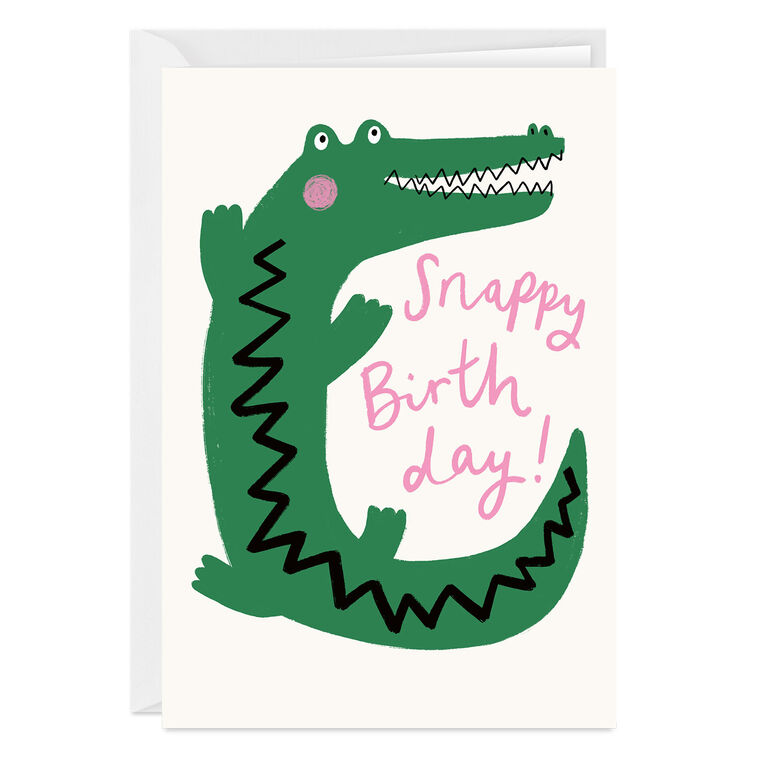 hallmark Snappy Crocodile Funny Custom Birthday Card