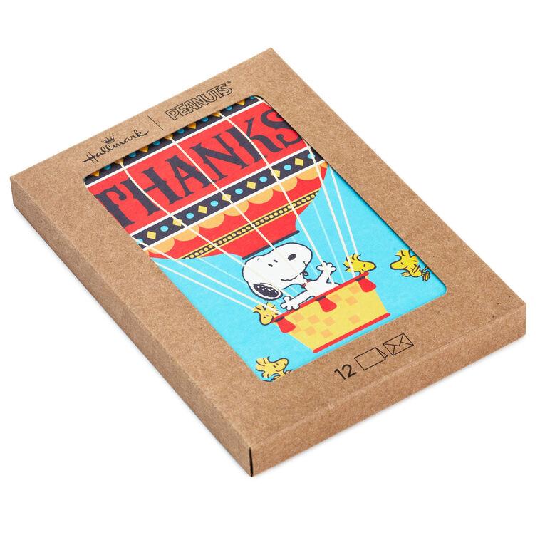 hallmark Snoopy Hot Air Balloon Boxed Thank-You Notes Pack of 12