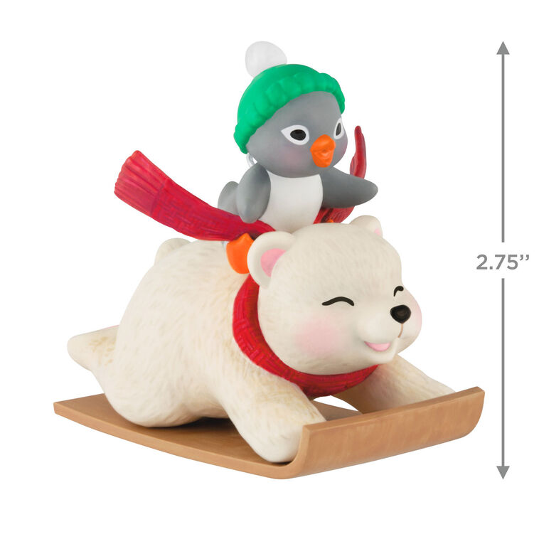 Hallmark Snowball And Tuxedo Sledding Sidekicks Ornament