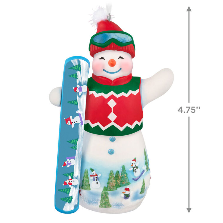 Hallmark Snowtop Lodge Ollie U. Halfpipe Porcelain Ornament