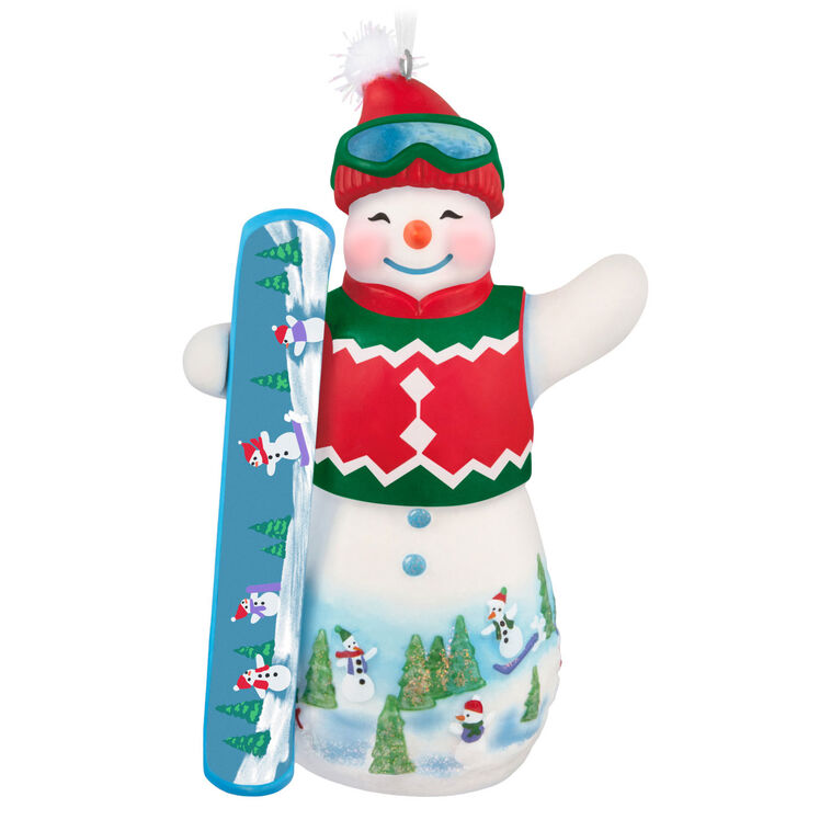hallmark Snowtop Lodge Ollie U. Halfpipe Porcelain Ornament