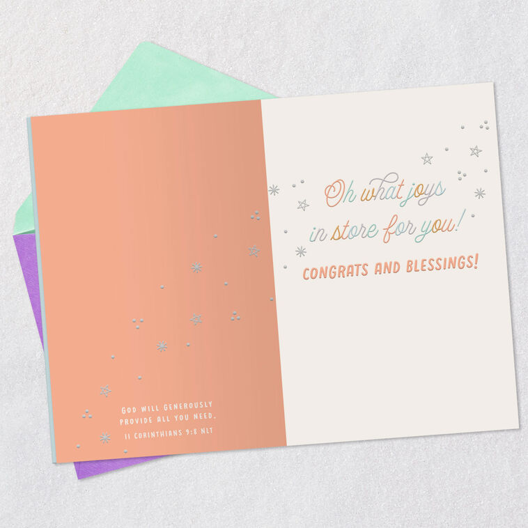 Hallmark Snuggles And Hugs Religious Baby Shower Card