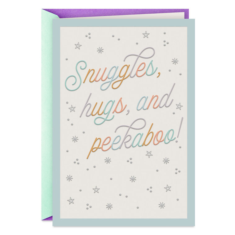 hallmark Snuggles and Hugs Religious Baby Shower Card