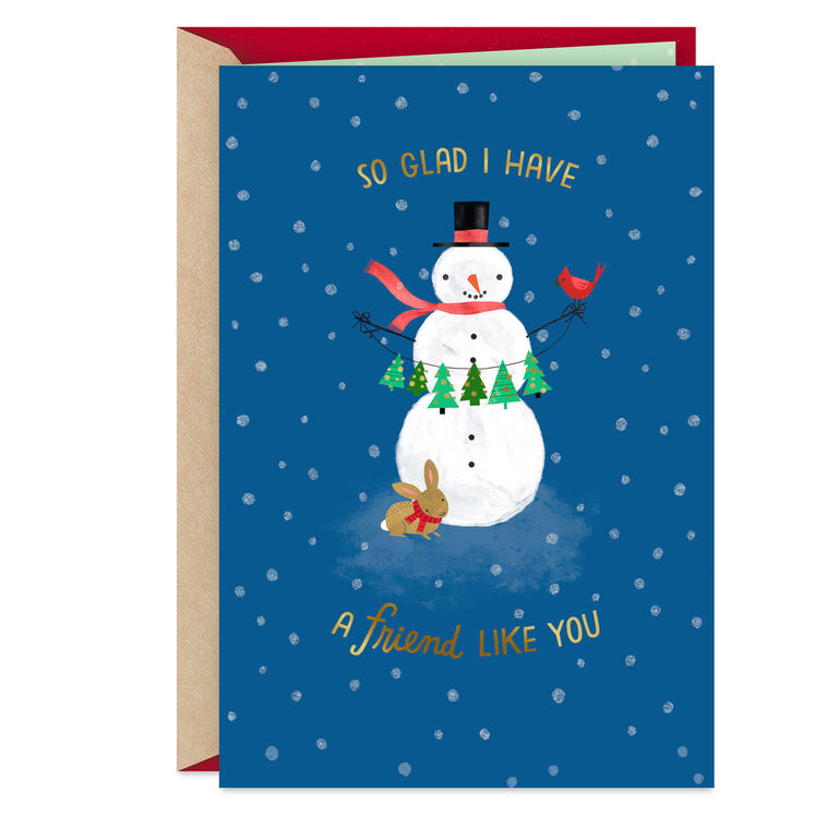 hallmark So Glad for a Friend Like You Christmas Card