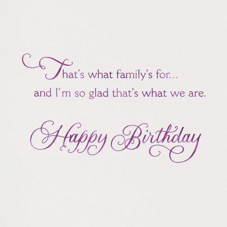 Hallmark So Glad We're Family Birthday Card For Sister