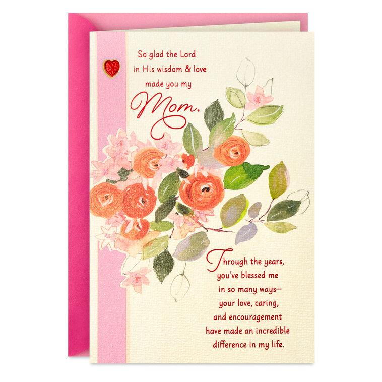 hallmark So Glad You're My Mom Religious Birthday Card for Mother