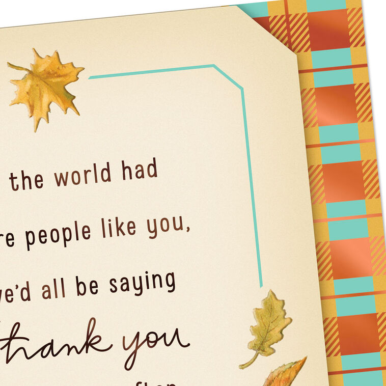 Hallmark So Grateful For People Like You Thanksgiving Card