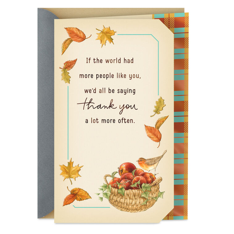hallmark So Grateful for People Like You Thanksgiving Card