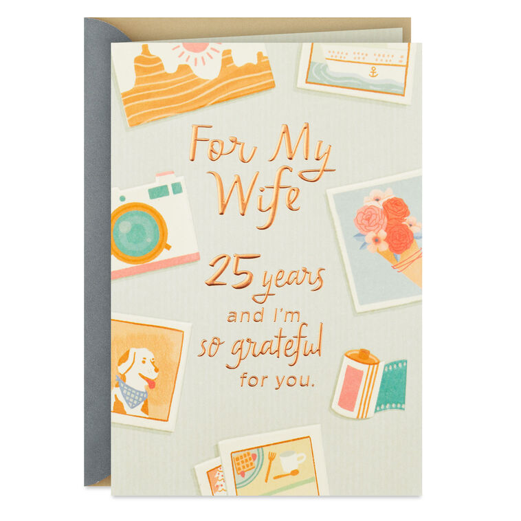 hallmark So Grateful for You 25th Anniversary Card for Wife