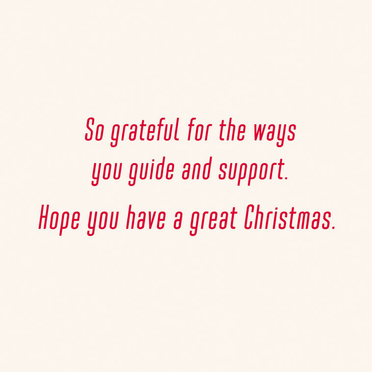 Hallmark So Grateful For You Christmas Thank-You Card For Coach
