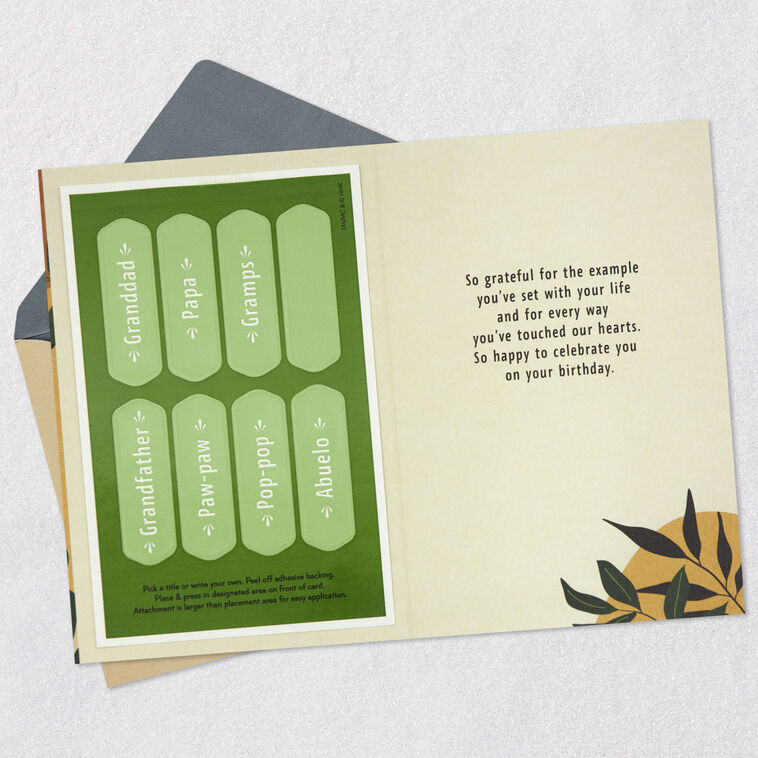 Hallmark So Grateful For Your Example Customizable Birthday Card For Grandfather