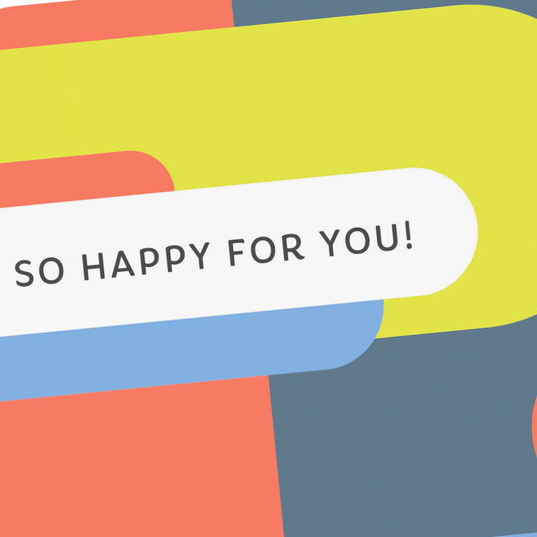 Hallmark So Happy For You Blank Congratulations Card