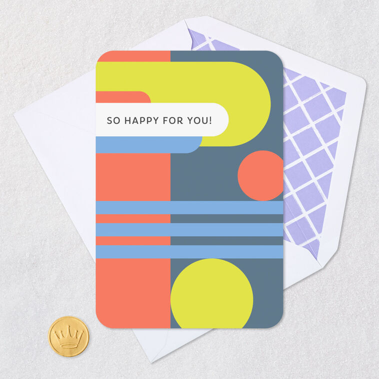 Hallmark So Happy For You Blank Congratulations Card