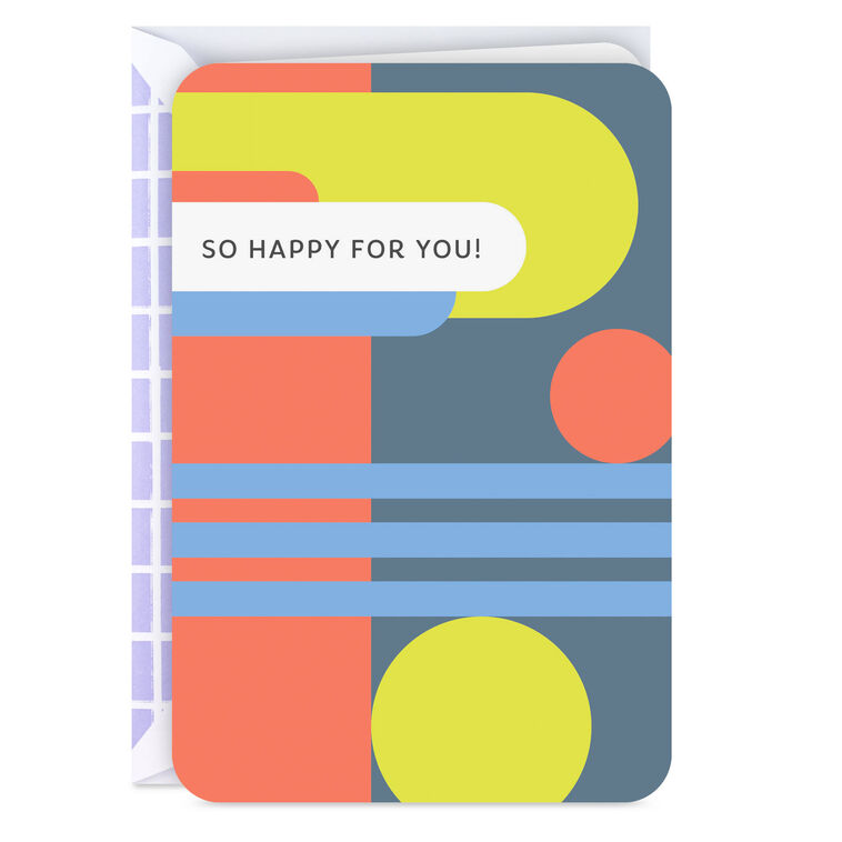 hallmark So Happy for You Blank Congratulations Card
