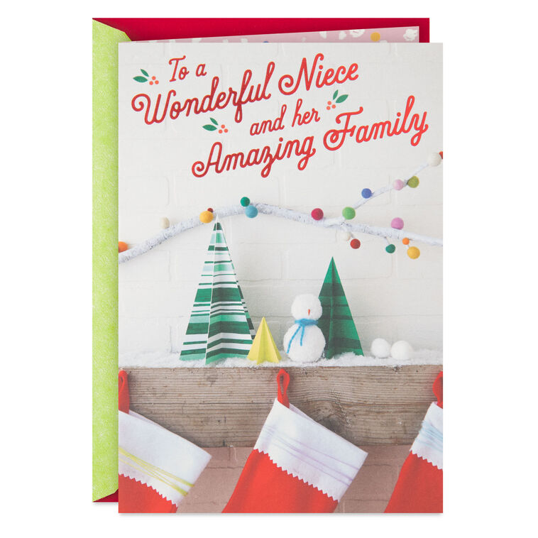 hallmark So Happy We're Family Christmas Card for Niece and Family