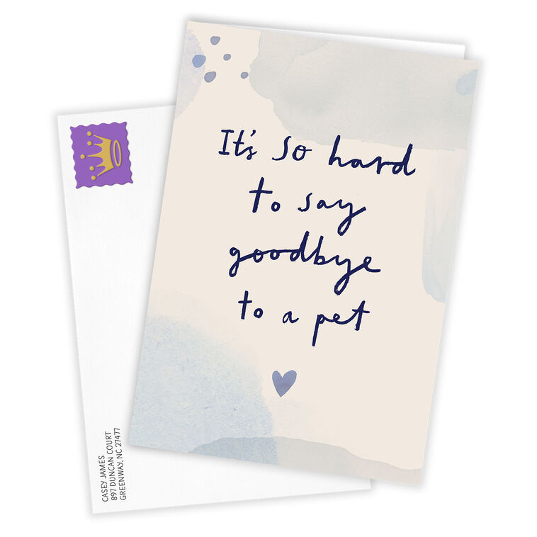 Hallmark So Hard To Say Goodbye Custom Pet Sympathy Card