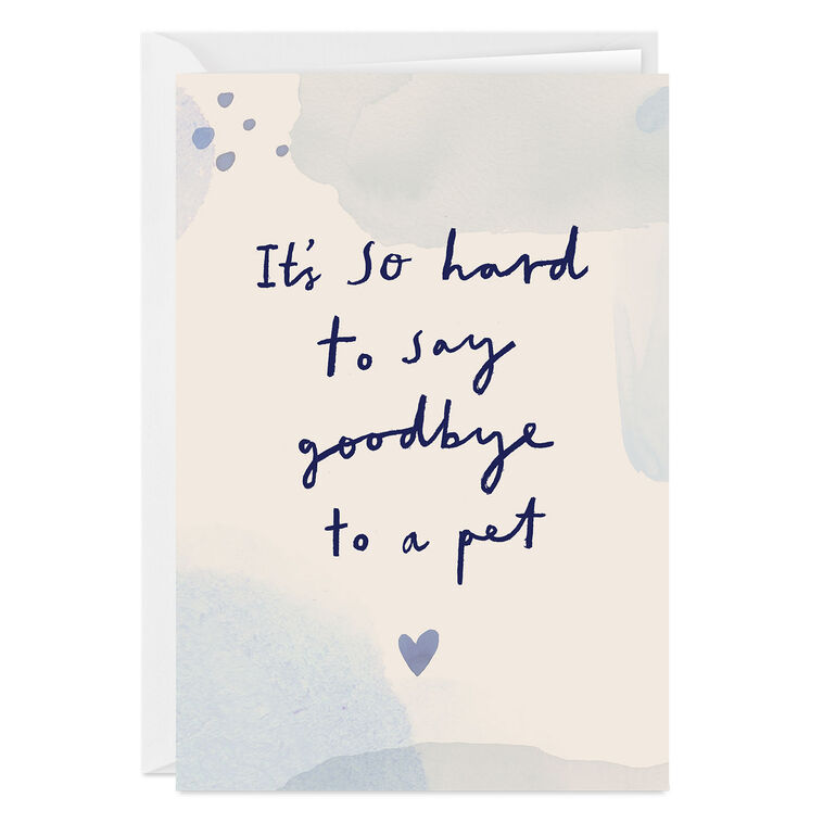 hallmark So Hard to Say Goodbye Custom Pet Sympathy Card