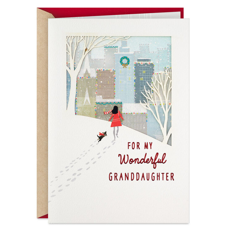 hallmark So Loved So Proud Christmas Card for Granddaughter