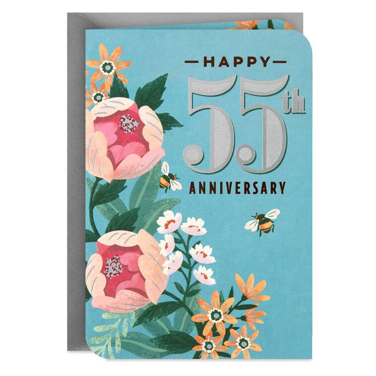 hallmark So Lucky and Grateful 55th Anniversary Card for Husband or Wife