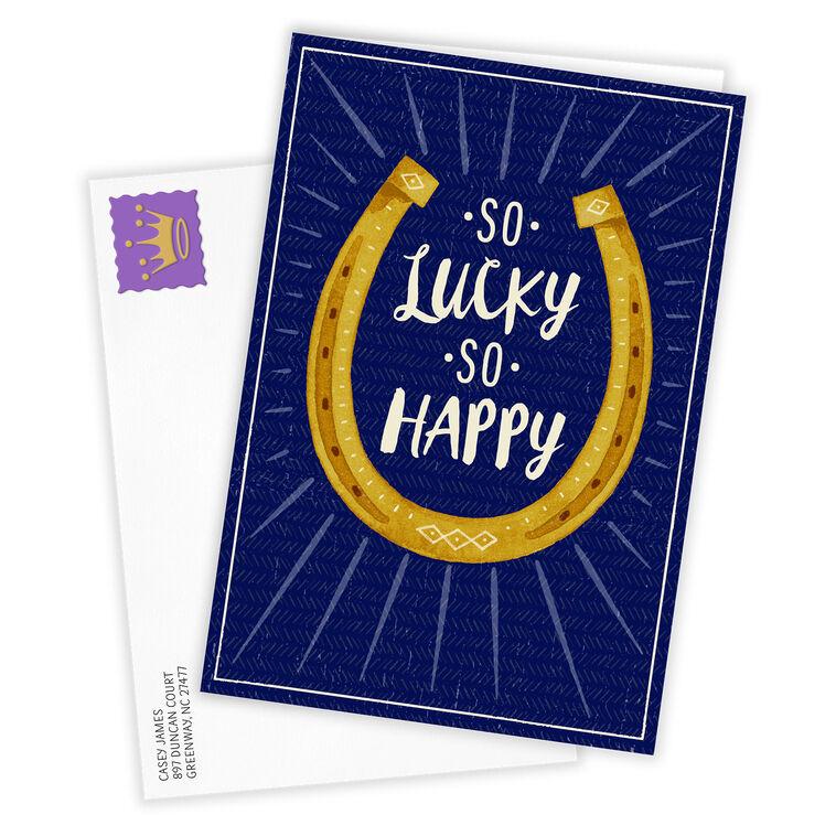 Hallmark So Lucky So Happy Horseshoe Custom Love Card