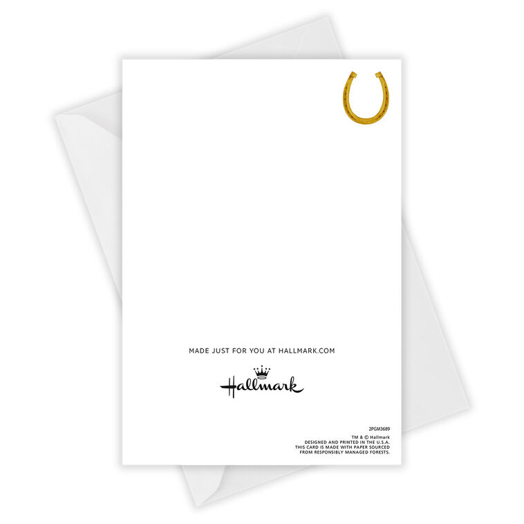 Hallmark So Lucky So Happy Horseshoe Custom Love Card