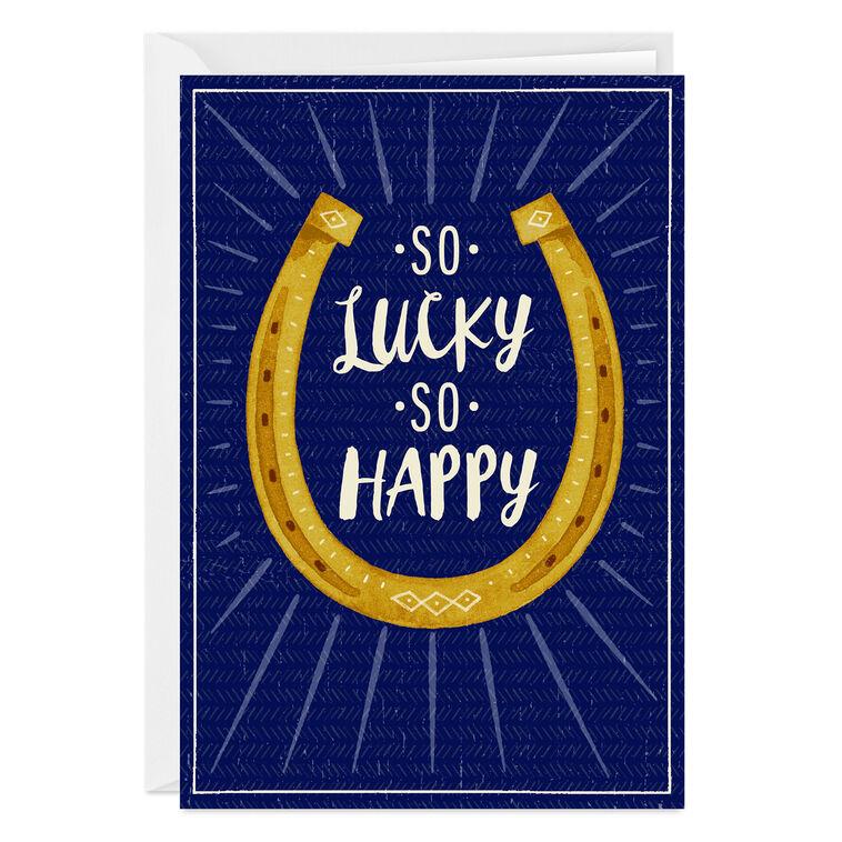 hallmark So Lucky So Happy Horseshoe Custom Love Card