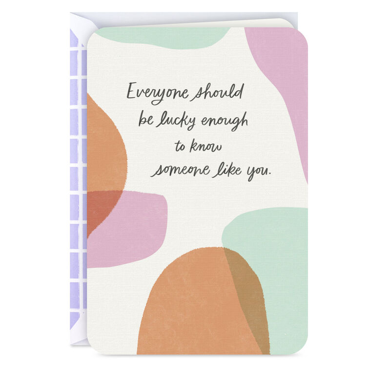 hallmark So Lucky to Know Someone Like You Thank You Card