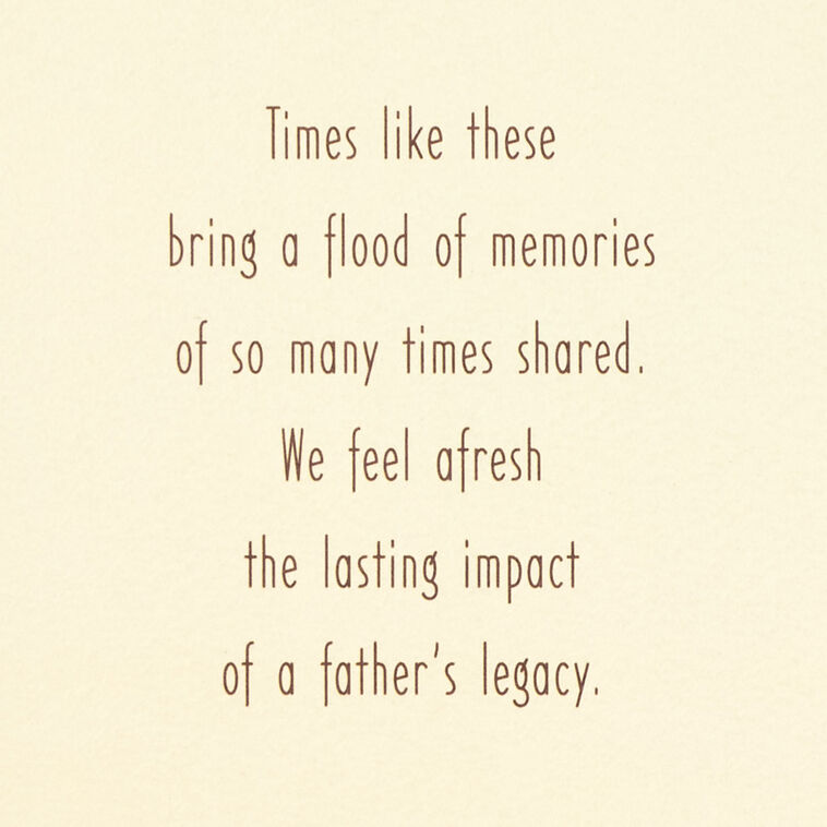 Hallmark So Many Memories Shared Sympathy Card For Loss Of Father