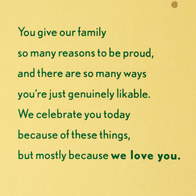 Hallmark So Many Reasons We Love You Birthday Card For Son From Both