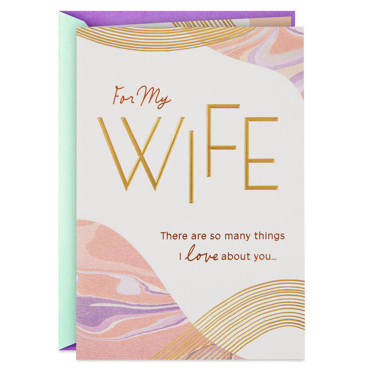 hallmark So Many Things I Love About You Birthday Card for Wife