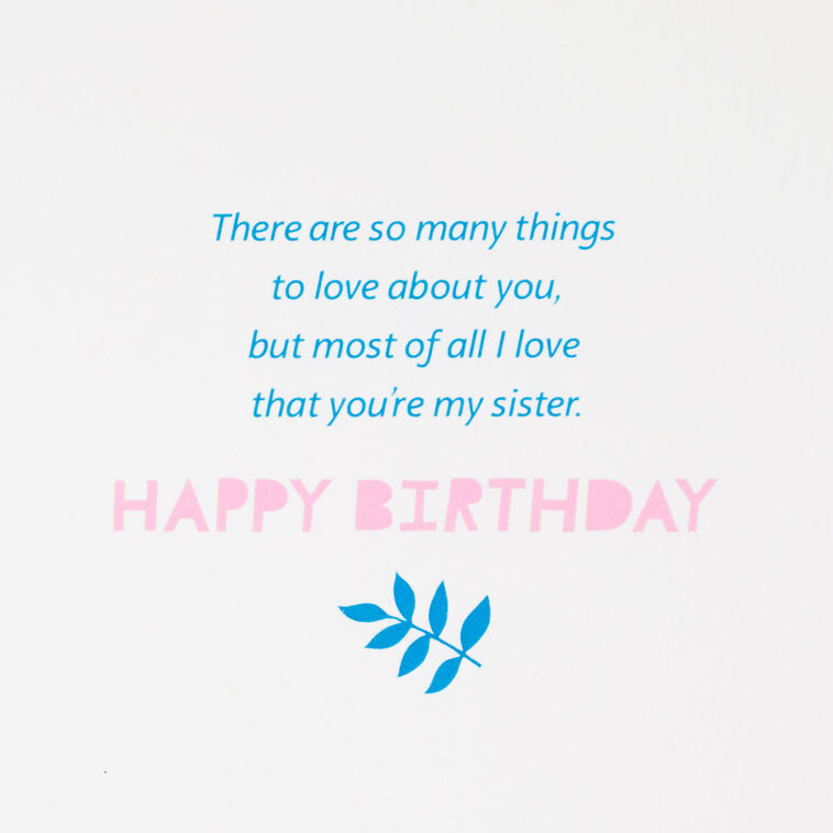 Hallmark So Many Things To Love About You Birthday Card For Sister