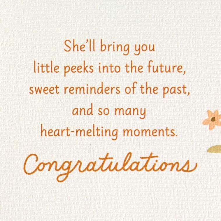 Hallmark So Much To Look Forward To New Baby Girl Card For Grandparents