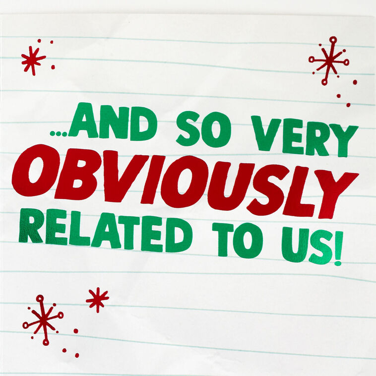 Hallmark So Obviously Related Funny Christmas Card For Nephew