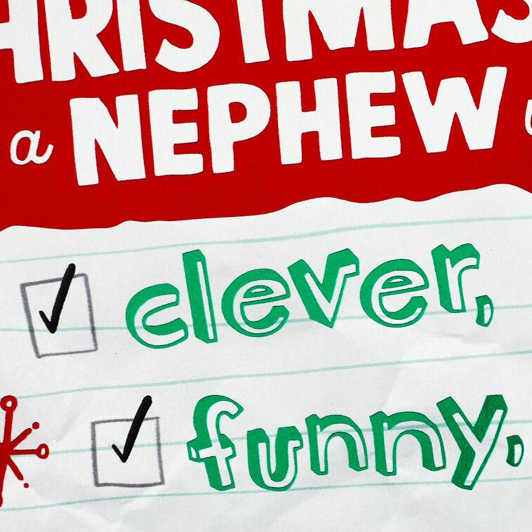 Hallmark So Obviously Related Funny Christmas Card For Nephew