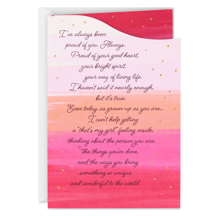 hallmark So Proud of You Birthday Card for Daughter