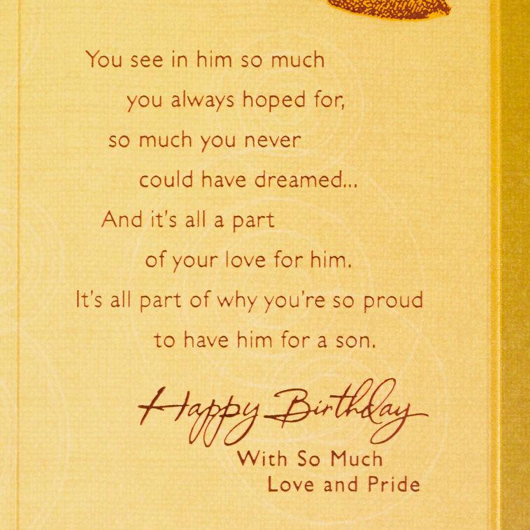 Hallmark So Proud To Have You For A Son Birthday Card