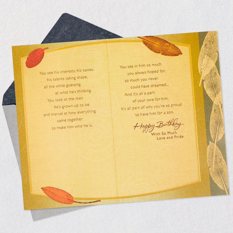 Hallmark So Proud To Have You For A Son Birthday Card