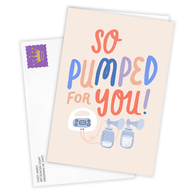 Hallmark So Pumped For You Funny Custom New Mom Card