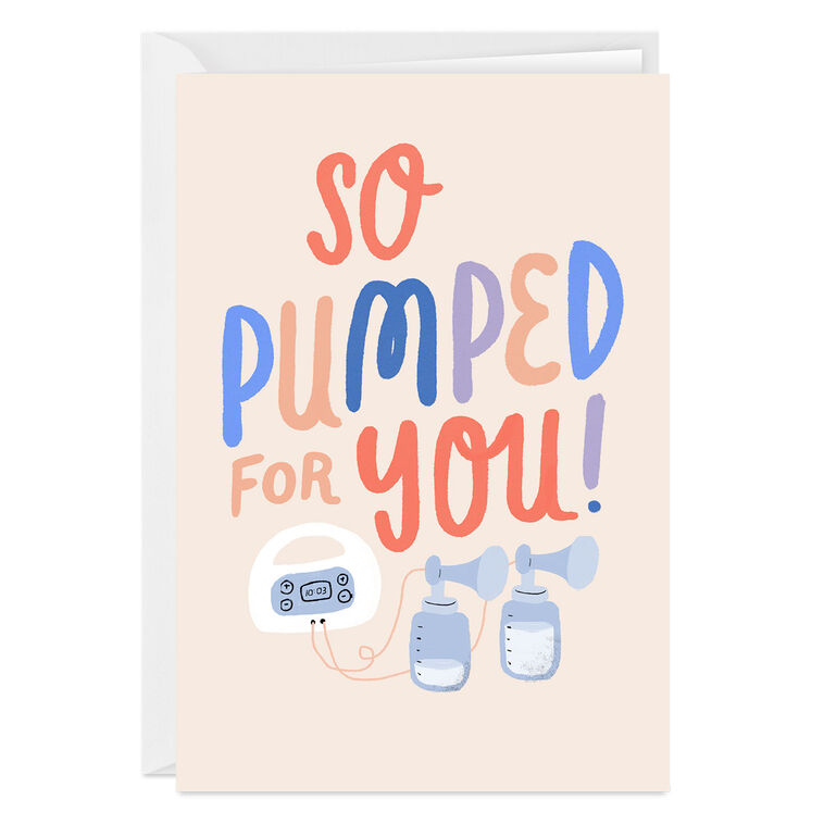 hallmark So Pumped for You Funny Custom New Mom Card