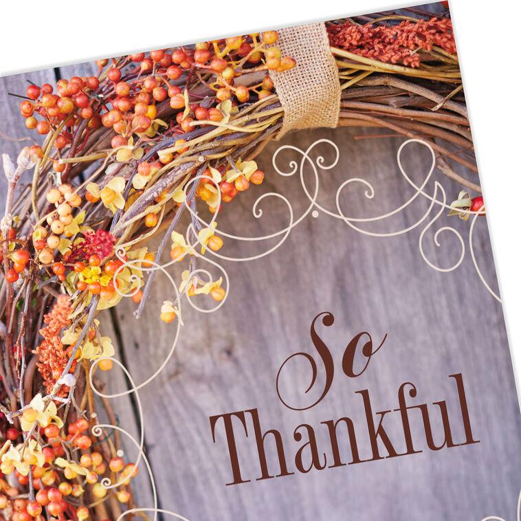 Hallmark So Thankful Fall Wreath Thanksgiving Cards Pack Of 6