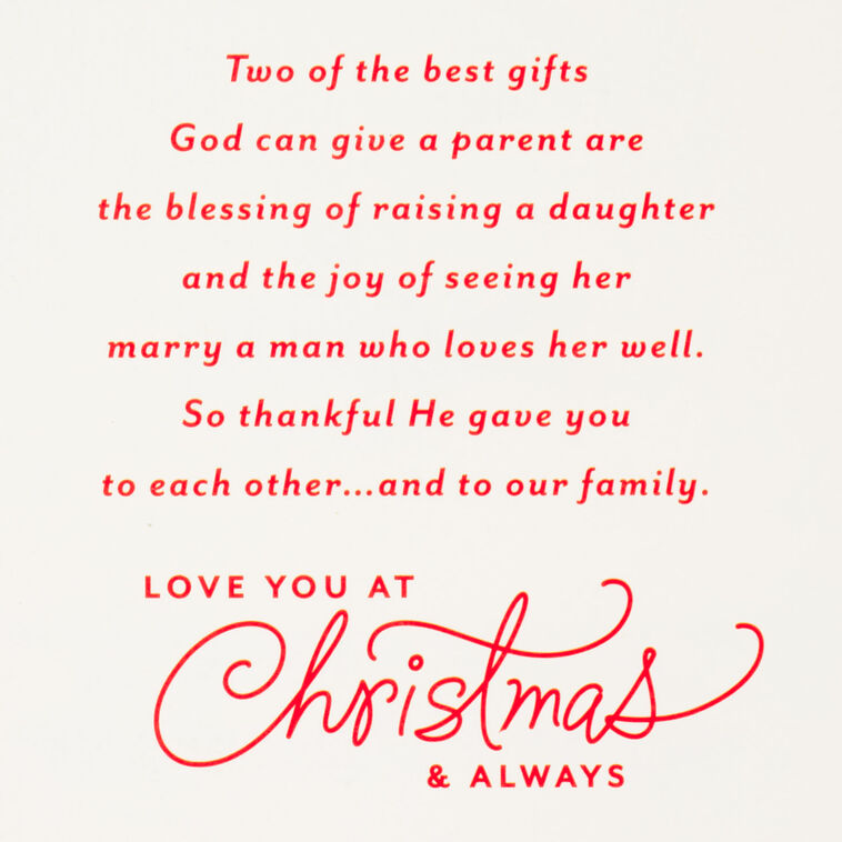 Hallmark So Thankful Religious Christmas Card For Daughter And Son-in-Law