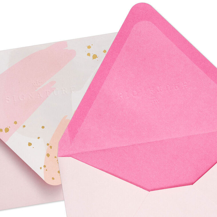 Hallmark Soft Pink Brushstroke Designed Envelopes Pack Of 10
