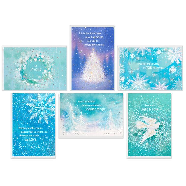 Hallmark Soft Sparkles Boxed Holiday Cards Assortment Pack Of 36