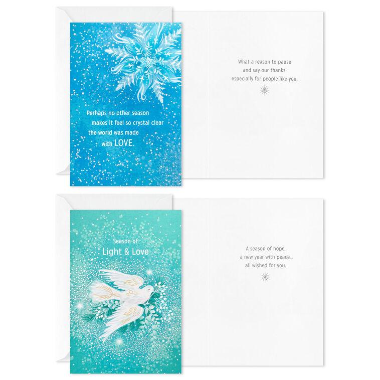 Hallmark Soft Sparkles Boxed Holiday Cards Assortment Pack Of 36