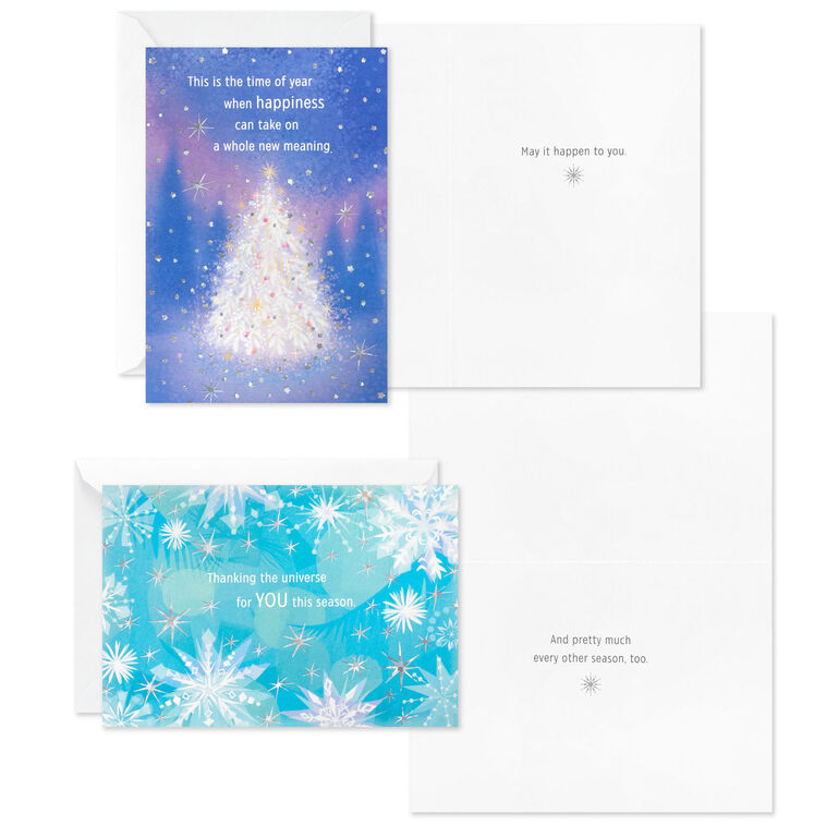Hallmark Soft Sparkles Boxed Holiday Cards Assortment Pack Of 36