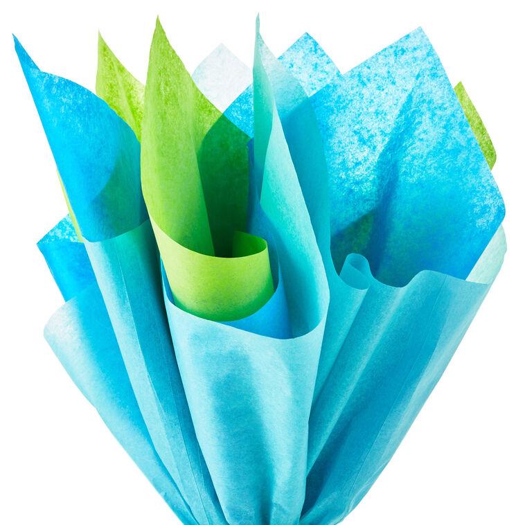Hallmark Solid Blue/Citrus Green/Aqua 3-Pack Assortment Tissue Paper 12 Sheets
