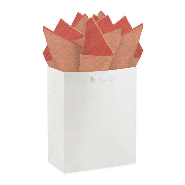 Hallmark Solid Coral/Peach/Ivory 3-Pack Assortment Tissue Paper 12 Sheets
