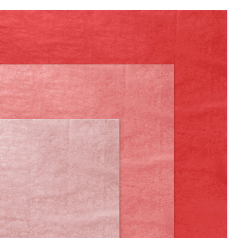 Hallmark Solid Red-Orange/Coral/Pink 3-Pack Assortment Tissue Paper 12 Sheets