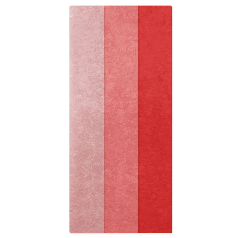 hallmark Solid Red-Orange/Coral/Pink 3-Pack Assortment Tissue Paper 12 sheets